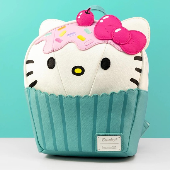 LOUNGEFLY Sanrio Hello Kitty Cupcake Backpack NWOT - Picture 1 of 13